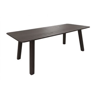 Nijwie Salo eetkamertafel 240, langwerpig met ronde hoeken, Zwart eiken