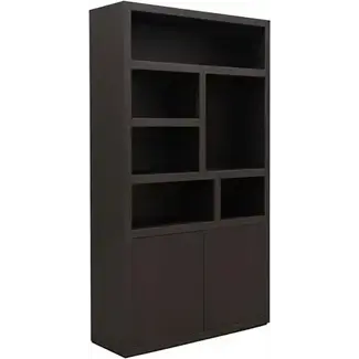 Nijwie Boekenkast Tampere 120 cm Zwart eiken