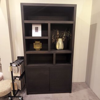 Nijwie Boekenkast Tampere 120 cm Dark Chocolate eiken