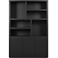 Nijwie Boekenkast Tampere 160 cm Zwart eiken