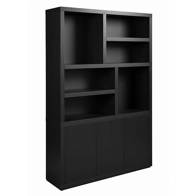 Nijwie Boekenkast Tampere 160 cm Zwart eiken