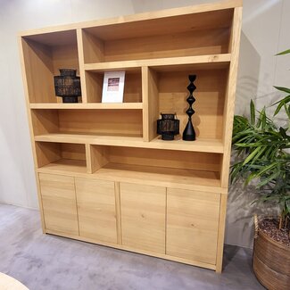 Nijwie Boekenkast Tampere 200 cm Naturel eiken