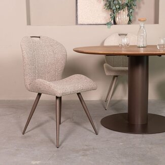Label51 Eetkamerstoel Silly - Mushroom Royal Boucle | Brons Metaal