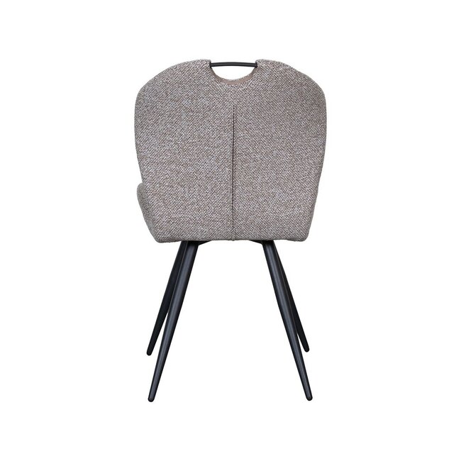 Label51 Eetkamerstoel Silly | Mushroom Royal Boucle | Zwart Metaal