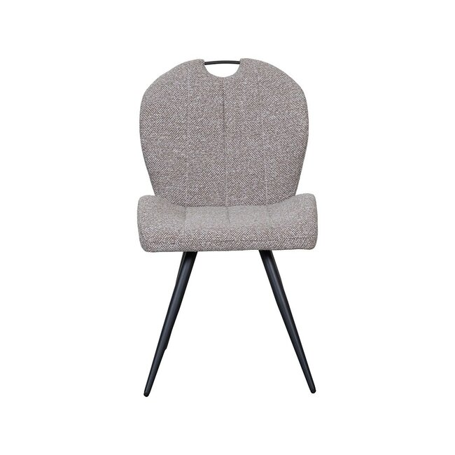 Label51 Eetkamerstoel Silly | Mushroom Royal Boucle | Zwart Metaal