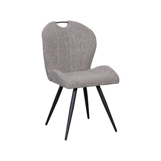 Label51 Eetkamerstoel Silly | Mushroom Royal Boucle | Zwart Metaal