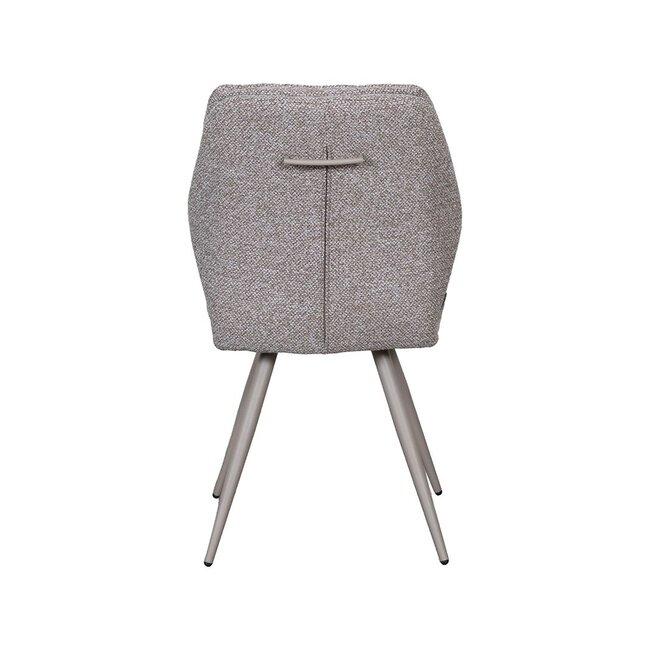 Label51 Eetkamerstoel Silvain | Mushroom Royal Boucle | Taupe Metaal