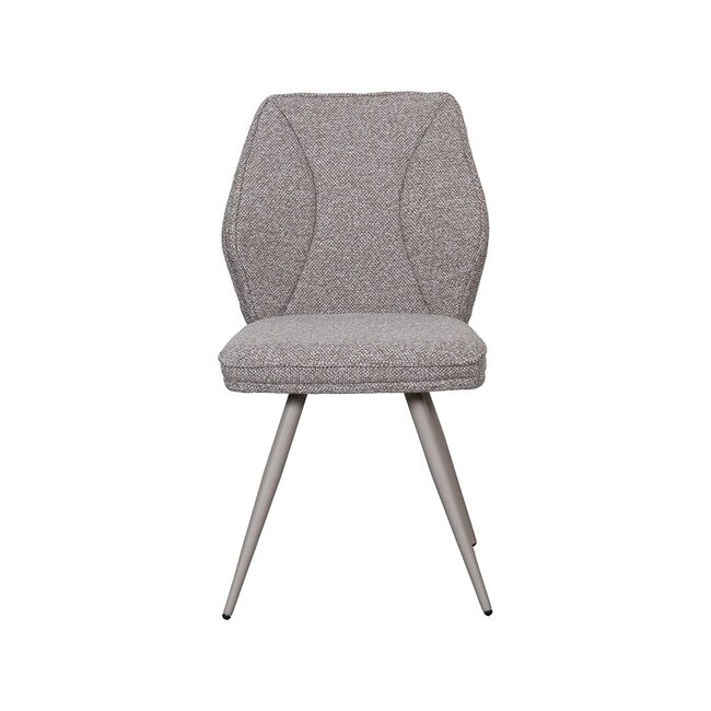 Label51 Eetkamerstoel Silvain | Mushroom Royal Boucle | Taupe Metaal