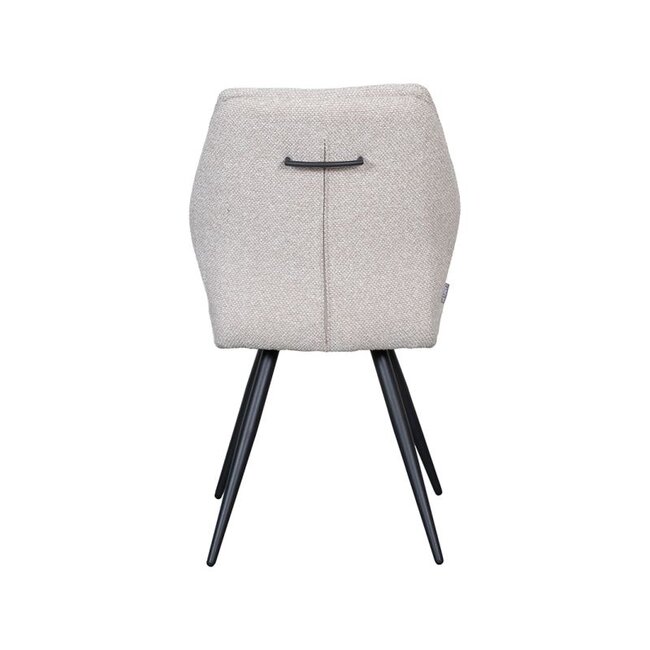 Label51 Eetkamerstoel Silvain | Naturel Royal Boucle | Zwart Metaal