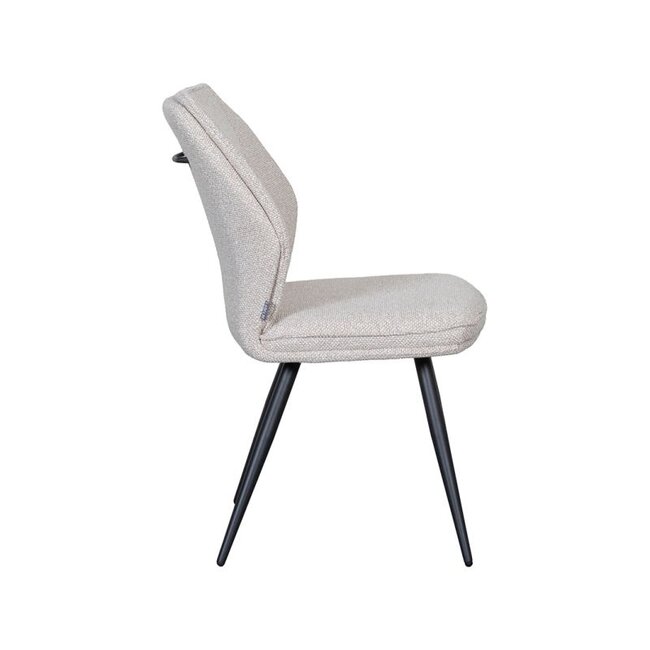 Label51 Eetkamerstoel Silvain | Naturel Royal Boucle | Zwart Metaal