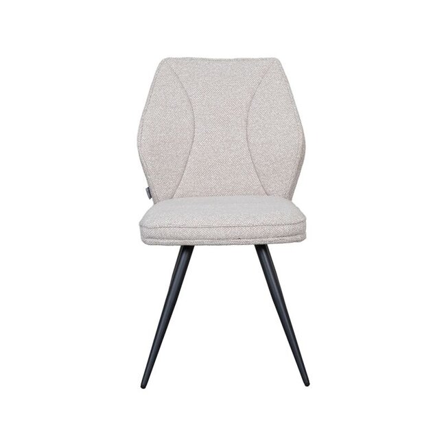 Label51 Eetkamerstoel Silvain | Naturel Royal Boucle | Zwart Metaal