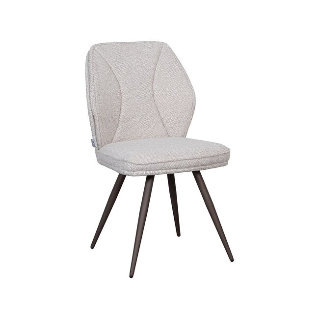Label51 Eetkamerstoel Silvain | Naturel Royal Boucle | Taupe Metaal