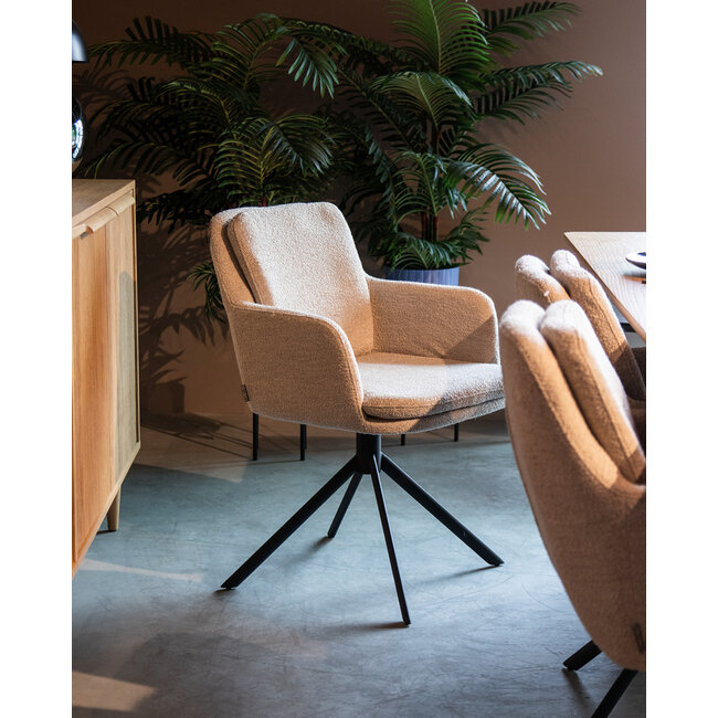 Label51 LABEL51 Eetkamerstoel Joy - Naturel - Boucle