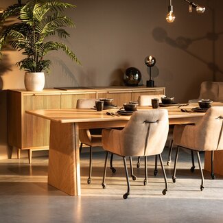 Label51 LABEL51 Eetkamertafel Jule - Naturel - Eiken - 240x100 cm