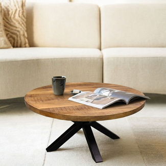 Benoa Salontafel rond mango matrix - 80 cm