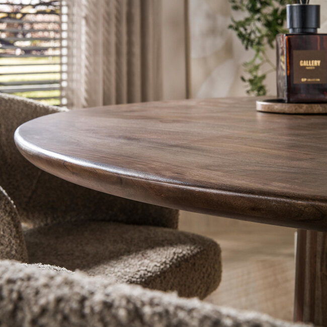 WoonStijl Eettafel Central rond Ø130 cm  acacia bruin