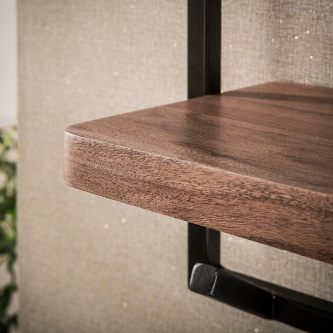 WoonStijl Kapstok Air Solid 6 haken acacia bruin