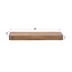 WoonStijl Wandplank Carve 100 cm acacia bruin