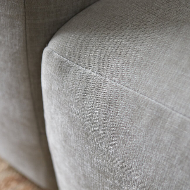 Pepp OCEAN met chaise longue rechts - Linnen Boston Cement