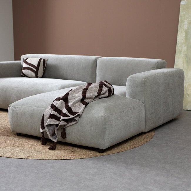 Pepp OCEAN met chaise longue rechts - Linnen Boston Cement