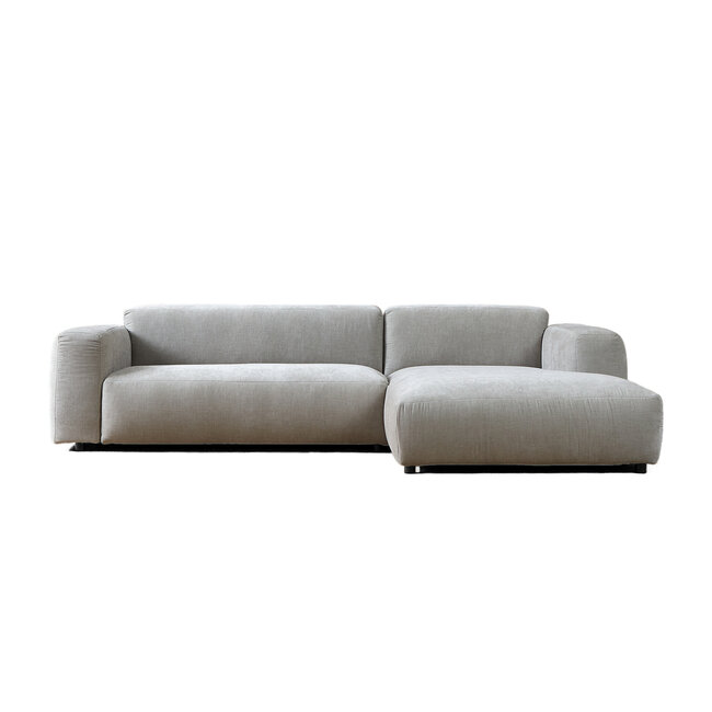 Pepp OCEAN met chaise longue rechts - Linnen Boston Cement