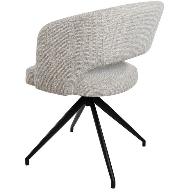 Nijwie Eetkamerstoel Claus - draaipoot 360 - Milan cream 103