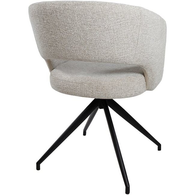 Nijwie Eetkamerstoel Claus - draaipoot 360 - Milan cream 103