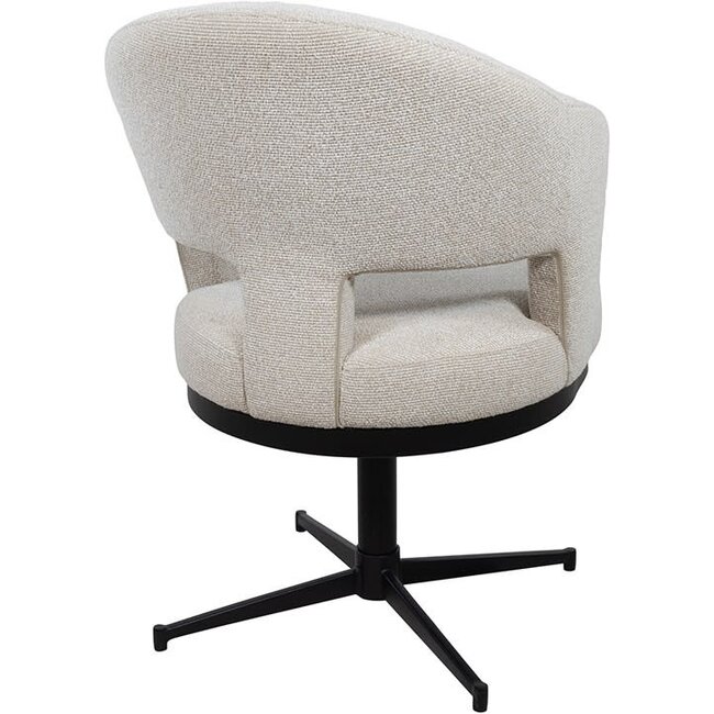 Nijwie Eetkamerstoel Friso - Draaipoot 360 - Solo Naturel 111