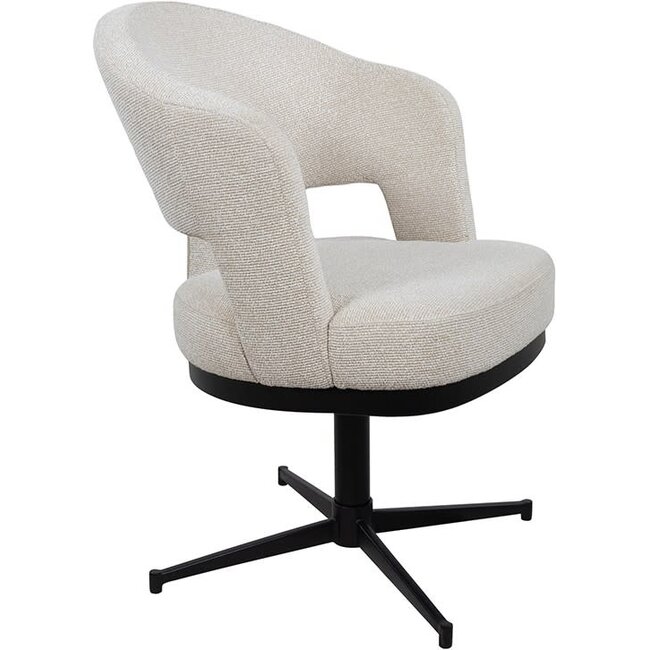 Nijwie Eetkamerstoel Friso - Draaipoot 360 - Solo Naturel 111