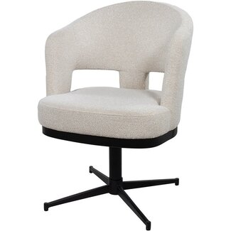 Nijwie Eetkamerstoel Friso - Draaipoot 360 - Solo Naturel 111