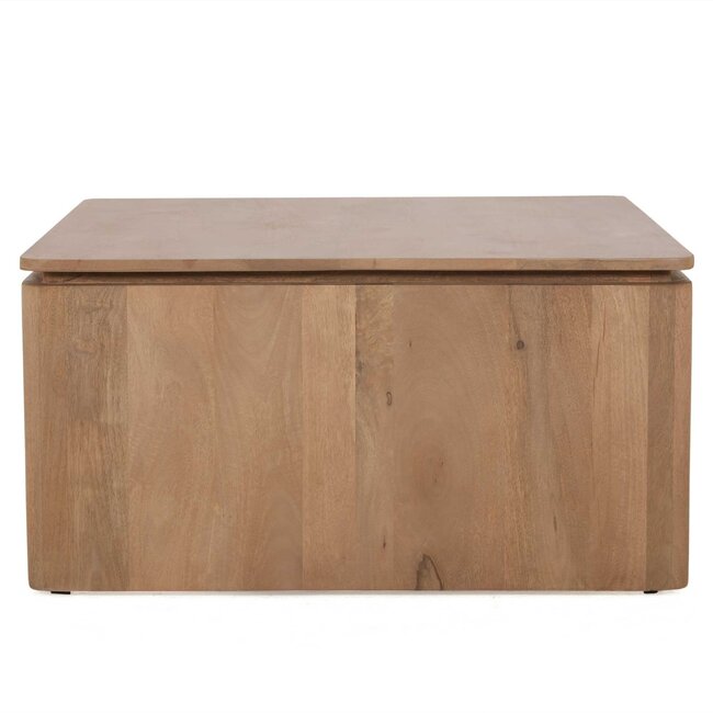 Starfurn Vierkante Salontafel Dallas Naturel Mangohout 80 cm