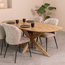 Benoa Eettafel Deens Ovaal Runa met Houten Onderstel 180