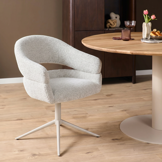Starfurn Draaibare eetkamerstoel Lily Beige