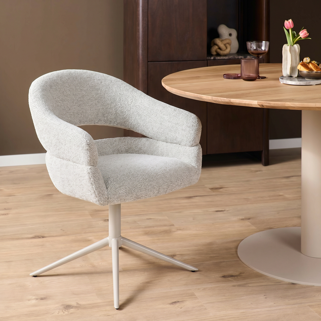 Starfurn Draaibare eetkamerstoel Lily Beige