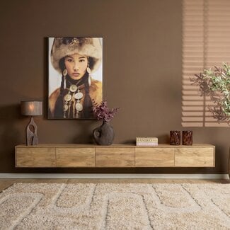 Starfurn Zwevend tv meubel Vision Licht mango | 280 cm