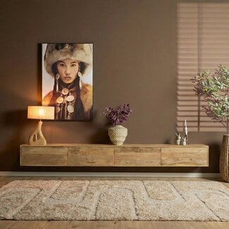 Starfurn Zwevend tv meubel Vision Licht mango | 240 cm