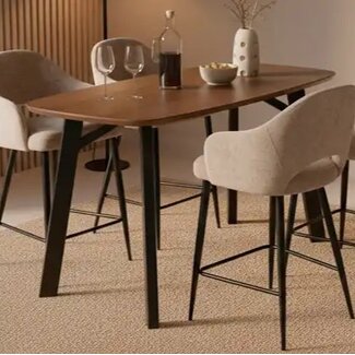 Nijwie Bartafel Izakaya Deens ovaal 160,cm Mango Natural