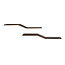 WoonStijl Wandplank Maya S-shape set van 2 teak espresso