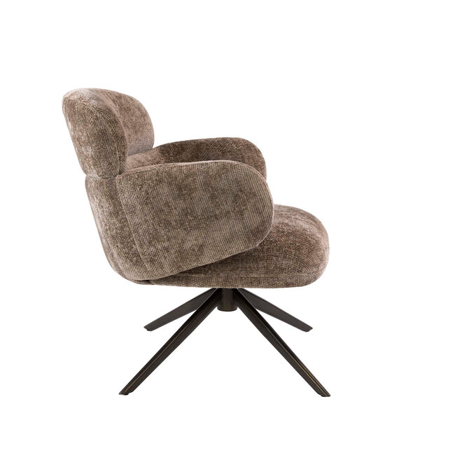WoonStijl Fauteuil Flex draaibaar Hoven champagne bruin