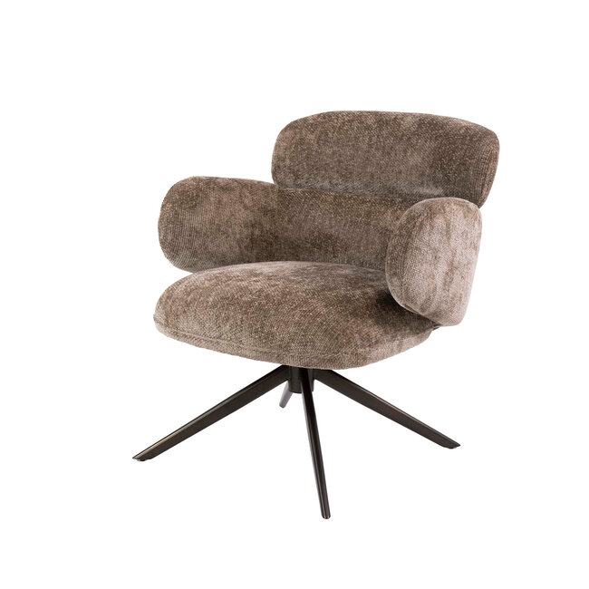 WoonStijl Fauteuil Flex draaibaar Hoven champagne bruin
