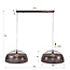 WoonStijl Hanglamp Screen open 2-lichts Ø60cm Antiek koper