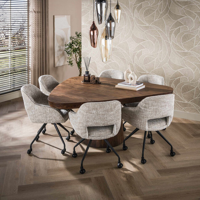 WoonStijl Eettafel Arcadia triangle 165cm Acacia bruin