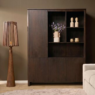 Starfurn Vakkenkast XL Dallas Bruin Mangohout 160 cm