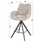 WoonStijl Barstoel lounge Rich zand met bruin onderstel