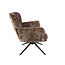 WoonStijl Fauteuil Forza draaibaar Hoven champagne - bruin onderstel