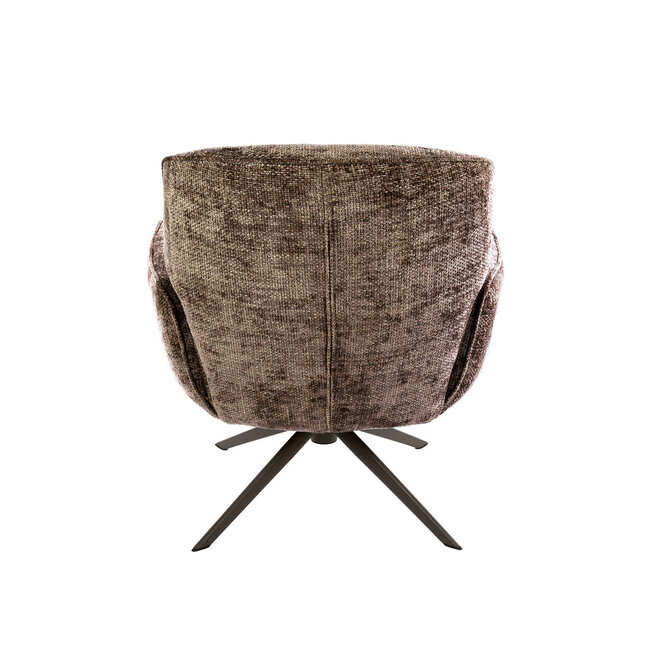 WoonStijl Fauteuil Forza draaibaar Hoven champagne - bruin onderstel