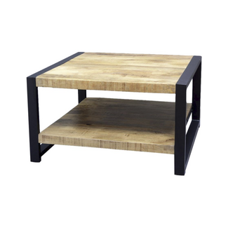 Benoa Bijzettafel Industrial Mango met onderblad