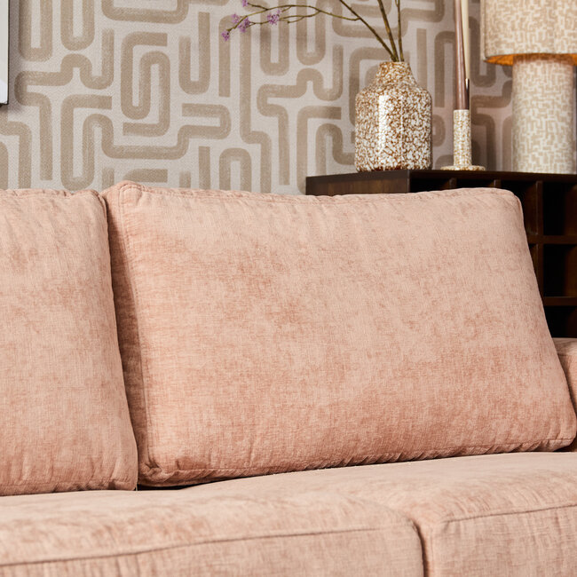 MySofa Alma Hoekbank Roze 2,5 zits+Divan Rechts