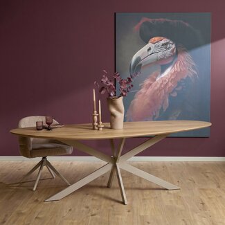 Starfurn Eiken eettafel Cloud | 180 cm | Naturel | Poot Sand