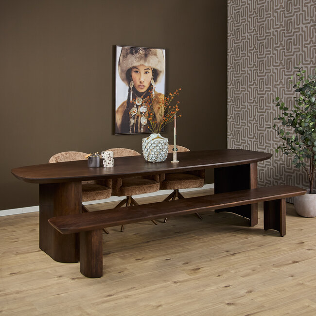 Starfurn Eetkamerbank Maré Brown 180 cm | Comfort & Design – Starfurn